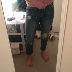 Ripped boyfriend jeans